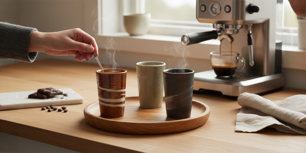 Espresso set with cup and saucer