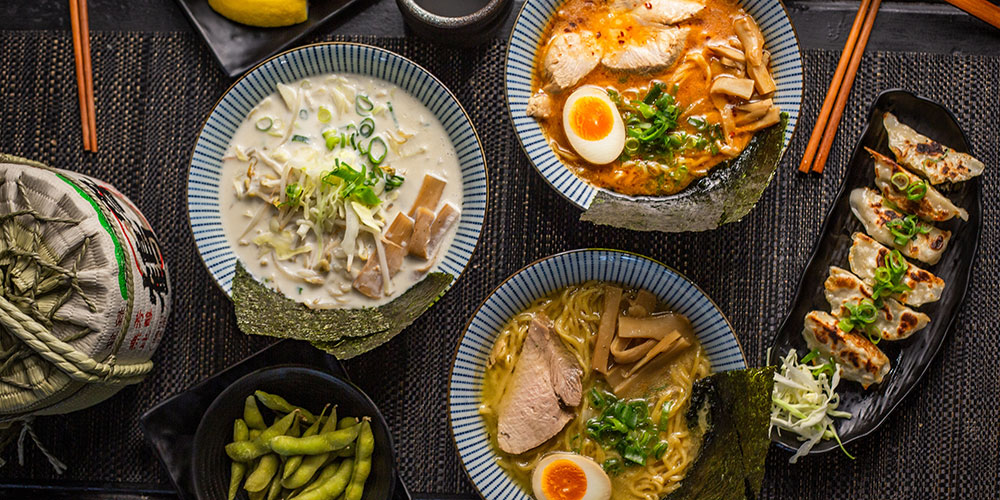 Asian ramen bowl