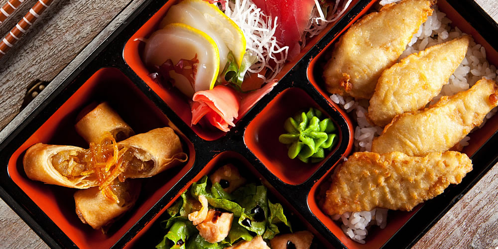 Bentobox with delicious food