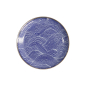 Preview: Teller Seigaiha Blau/Braun, Porzellan, Ø 21,5 cm, Art.-Nr. 14209