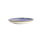 Preview: Teller Seigaiha Blau/Braun, Porzellan, Ø 21,5 cm, Art.-Nr. 14209