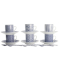Preview: Espresso Set Nippon Blue, 18-piece, Porcelain, 80 ml, Item No. 14887