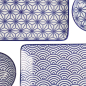 Preview: Sushi Set Nippon Blue, White, 6pcs, Porcelain, Item No. 15330