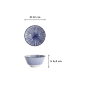 Preview: Rice Bowl Nippon Blue Lines, Porcelain, 300 ml, Item No. 16003