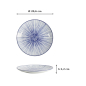 Preview: Teller Nippon Blue Lines, Porzellan, Ø 20,6 cm, Art.-Nr. 16021