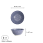 Preview: Tayo Bowl Set Nippon Blue Dots & Waves, Porcelain, 500 ml, Item No. 16041