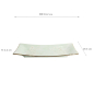 Preview: TDS, Plate, Green Cosmos, 35x19x2.2cm, Item No. 16508