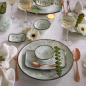 Preview: TDS, Plate, Green Cosmos, 35x19x2.2cm, Item No. 16508
