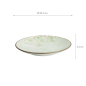 Preview: TDS, Plate, Green Cosmos, Ø 22.5x3cm, Item No. 16509