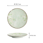 Preview: Plate Green Cosmos, Stoneware, Ø 22.7 cm, Item No. 16509