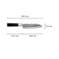 Preview: Santoku Knife (all-purpose knife) Sekiryu, Stainless steel, Hammered finish, blade 16.5 cm, handle in ABS plastic, Item No. 16600