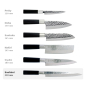 Preview: Sashimi Knife (fillet knife) Sekiryu, Stainless steel, Hammered finish, blade 21 cm, handle in ABS plastic, Item No. 16603