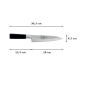 Preview: Gyuto-Messer (Fleischmesser) Sekiryu, Rostfreier Edelstahl, Gehämmert, Klinge 18 cm, Griff aus ABS-Kunststoff, Art.-Nr. 16604