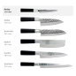 Preview: Petty-Messer (kleines Allzweckmesser) Sekiryu, Rostfreier Edelstahl, Gehämmert, Klinge 12 cm, Griff aus ABS-Kunststoff, Art.-Nr. 16605