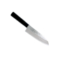 Preview: Santoku Knife (all-purpose knife) Sekiryu, Stainless steel, Hammered finish, blade 16.5 cm, handle in Wood, Item No. 16606