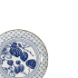 Preview: Plate Flora Japonica Ivy Blue, White, Porcelain, Ø 25.7 cm, Item No. 16723