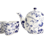 Preview: Teekanne mit 4 Teebechern Flora Japonica Blau/Weiß, 5-teilig, Porzellan, 1,3 L, Art.-Nr. 16733