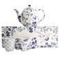 Preview: Teekanne mit 4 Teebechern Flora Japonica Blau/Weiß, 5-teilig, Porzellan, 1,3 L, Art.-Nr. 16733