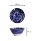 Preview: Rice Bowl Japonism Carp Blue, Porcelain, 1 L, Item No. 17107