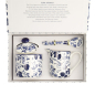 Preview: Milchkännchen & Zuckerdose mit Löffel Flora Japonica Blau/Weiß, Porzellan, Art.-Nr. 17454