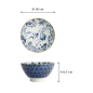 Preview: Bowl Flora Japonica Crane Blue, White, Porcelain, 950 ml, Item No. 17592