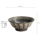 Preview: TDS, Ramen Schale, Mixed Bowls Kotobuki Black, Ø 21,5 x 9 cm, Art.-Nr. 17746