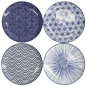 Preview: Plate Set Nippon Blue Blue, White, 4pcs, Porcelain, Ø 25.7 cm, Item No. 17960