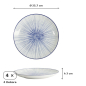 Preview: Plate Set Nippon Blue Blue, White, 4pcs, Porcelain, Ø 25.7 cm, Item No. 17960
