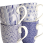 Preview: Tassen-Set Nippon Blue Blau/Weiß in Geschenkbox, 4-tlg., Porzellan, 380 ml, Art.-Nr. 17989