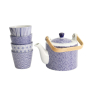 Preview: Tea Set Nippon Blue Blue, White, 5pcs, Porcelain, 180 ml, Item No. 17990