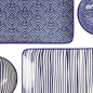 Preview: Sushi-Set Nippon Blue Lines-Dots Weiß, 6-tlg., Porzellan, Art.-Nr. 17991