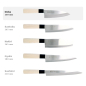 Preview: Deba Knife (fish knife) Sekiryu, Stainless steel, blade 15 cm, handle in Wood, Item No. 18284