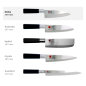 Preview: Deba Knife (fish knife) Sekiryu, Stainless steel, blade 15 cm, handle in ABS plastic, Item No. 18289
