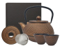 Preview: teeblume cast iron teapot set, Arare, 0,9 litre, with strainer, coaster and 2 mugs in a gift box- different colours