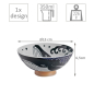 Preview: TDS, Bowl, Kawaii Ohira Whale, Ø 14.4 x 6.8 cm 450 ml, Item No. 18328