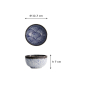 Preview: Bowl Aisai Seigaiha, Stoneware, 550 ml, Item No. 18573