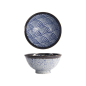 Preview: Rice Bowl Aisai Seigaiha, Stoneware, 600 ml