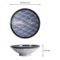 Preview: Bowl Aisai Seigaiha, Stoneware, 1.4 l, Item No. 18580