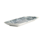 Preview: Serving Platter Japonism Carp Grey, White, Porcelain, 28.5 × 14 × 2.5 cm, Item No. 18746