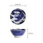 Preview: Reisschale Japonism Dragon Blau, Porzellan, 1 L, Art.-Nr. 18762