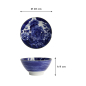 Preview: Reisschale Japonism Lion Blau, Porzellan, 1 L, Art.-Nr. 18763