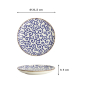 Preview: Plate Ten Karakusa Blue, White, Porcelain, Ø 21.5 cm, Item No. 18904