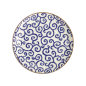 Preview: Plate Ten Karakusa Blue, White, Porcelain, Ø 25 cm, Item No. 18905