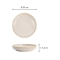Preview: Plate Titanium Matte White, Porcelain, Ø 20 cm, Item No. 20368