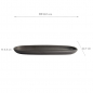 Preview: Yuzu Schwarz Oval Platte  40.5x12.7x3.5cm  Teller bei Tokyo Design Studio (Bild 7 von 7)