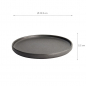 Preview: Ø 23.9x2.2cm Yuzu Black Round Plate with Rim  at Tokyo Design Studio (picture 7 of 7)