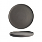 Preview: Ø 23.9x2.2cm Yuzu Black Round Plate with Rim  at Tokyo Design Studio (picture 1 of 7)