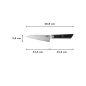 Preview: Petty Bunka Knife (small all-purpose knife) Kotai, 440C high-carbon stainless steel (1.4125), Hammered finish, blade 13.5 cm, handle in Wood, in a Bamboo box, Item No. 20850