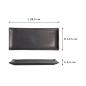 Preview: Sushi-Platte Onyx Noir Schwarz, Porzellan, 28,5 × 12,5 cm, Art.-Nr. 21351