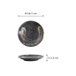 Preview: Plate Arahake Black, Brown, Stoneware, Ø 16.7 cm, Item No. 21424